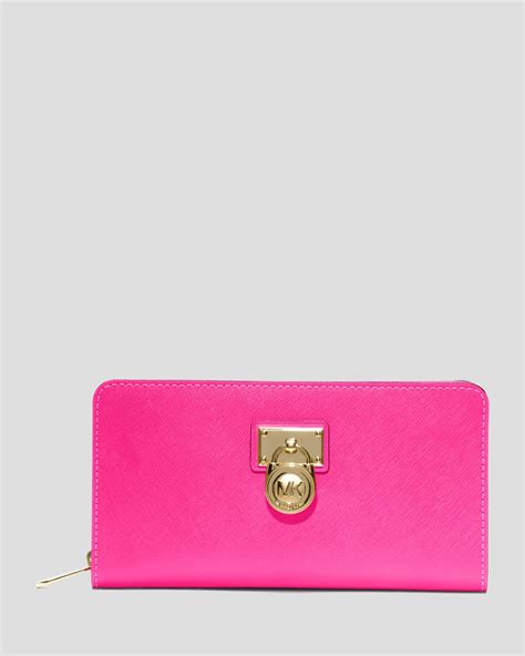 michael kors hamilton wallet pink|Michael Kors pink wallet outlet.